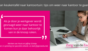 Van keukentafel naar kantoortuin: tips om weer naar kantoor te gaan